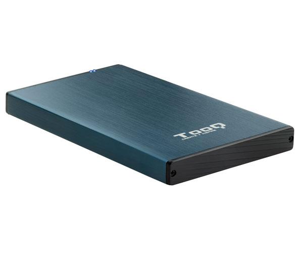 Caja externa aluminio 2.5 USB 3.1 Sata Tooq Azul Pacífico 9.5mm TQE-2527PB