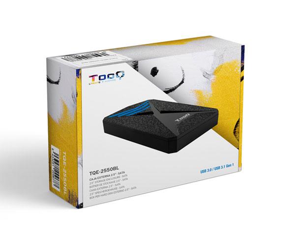 Caja externa Gaming 2.5 USB 3.0/3.1 Gen 1/ Sata / Tooq / 9.5mm / Leds Azul / TQE-2550BL - Imagen 3