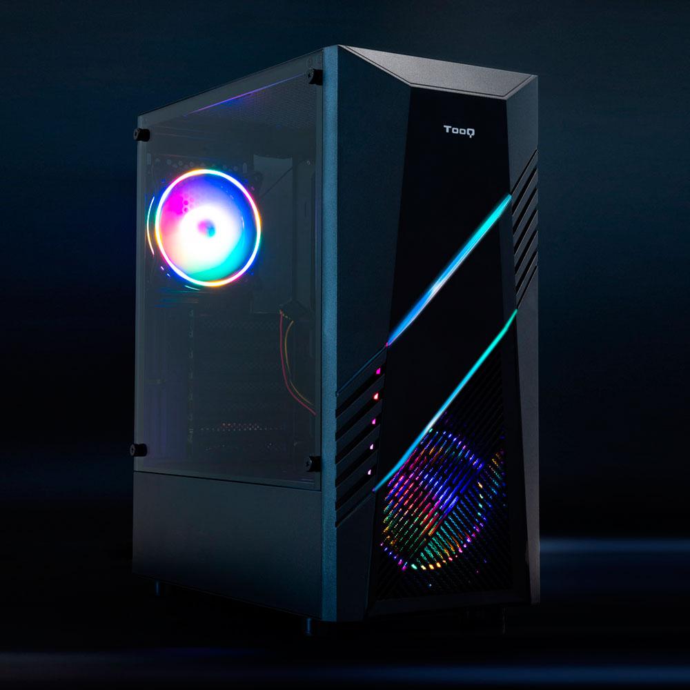 Caja Semitorre Gaming Biohazard ATX / MATX / RGB Led / Tooq / Negra TQGCC102-B - Imagen 3