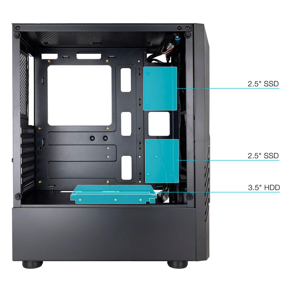 Caja Semitorre Gaming Biohazard ATX / MATX / RGB Led / Tooq / Negra TQGCC102-B - Imagen 5