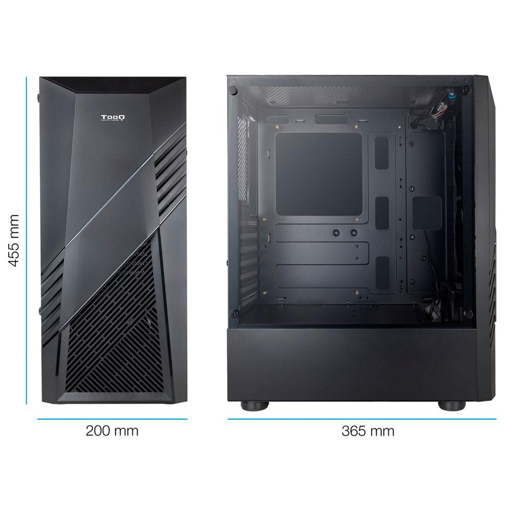 Caja Semitorre Gaming Biohazard ATX / MATX / RGB Led / Tooq / Negra TQGCC102-B - Imagen 6