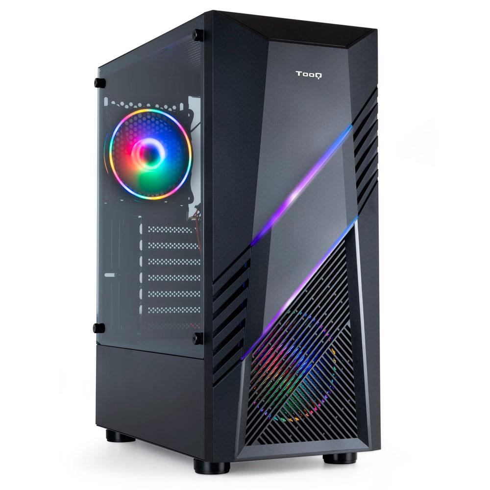 Caja Semitorre Gaming Biohazard ATX / MATX / RGB Led / Tooq / Negra TQGCC102-B