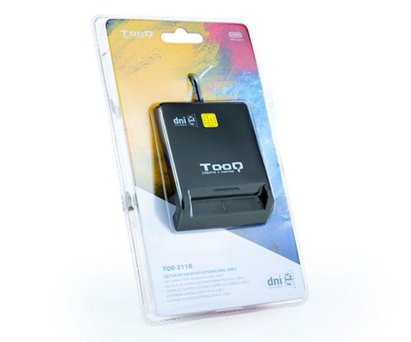 Lector de Tarjetas Inteligentes Type-C Tooq / Dnie / Dni 3.0 / Tarjetas Sim / Negro / TQR-211B - Imagen 4