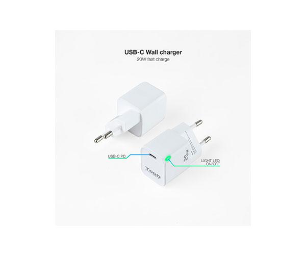 Cargador de red Type-C / 20w / Blanco / TQWC-PD20WT / Tooq - Imagen 2