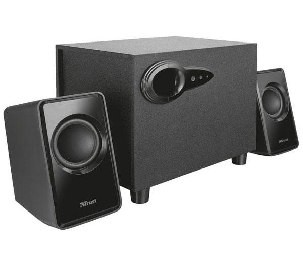 Altavoces Trust 2.1 Avora / Subwoofer madera / 18W (9w Rms)