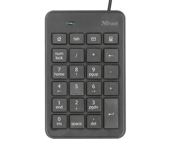 Teclado numerico Trust Xalas Usb / Ambidiestro / 23x Teclas perfil bajo / 5x Teclas Multimedia / Negro - Imagen 2