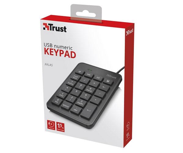 Teclado numerico Trust Xalas Usb / Ambidiestro / 23x Teclas perfil bajo / 5x Teclas Multimedia / Negro - Imagen 4