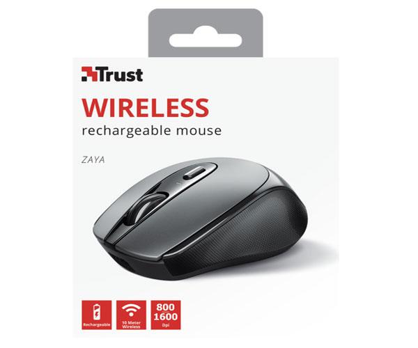 Raton inalámbrico Recargable Usb-C Trust Zaya Negro / 1600 Dpi / 4 Botones / Ambidiestro / 23809 - Imagen 7