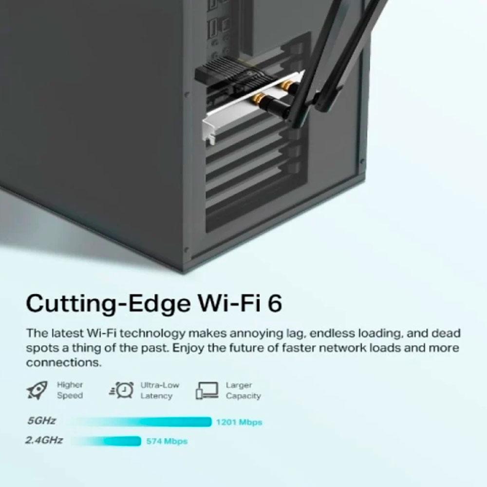 Tarjeta de red PCI-E Wifi 6 / AX1800 / Bluetooth 5.2 / 2x Antenas / TP-LINK / ARCHER TX20E - Imagen 2