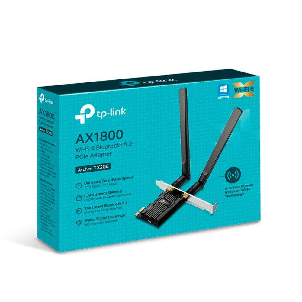 Tarjeta de red PCI-E Wifi 6 / AX1800 / Bluetooth 5.2 / 2x Antenas / TP-LINK / ARCHER TX20E - Imagen 4