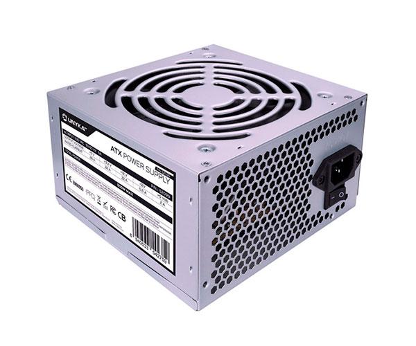 Fuente alimentacion ATX 500w Unykach / 20+4 Pines / Plata UNYKA52099