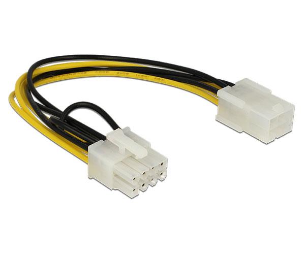 Adaptador alimentacion gráfica 6 Pines Pci-e a 8 Pines Pci-e / 20cm / Delock 83775