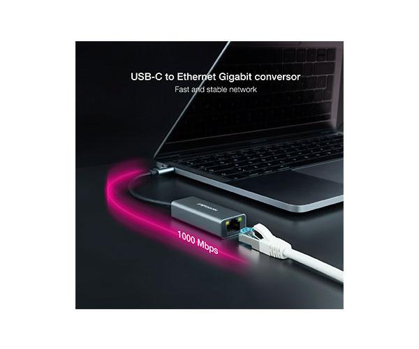 Adaptador conversor Type-C a Ethernet Gigabit RJ45 / 15cm / Aluminio / Nanocable 10.03.0406 - Imagen 3