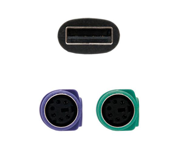 Cable adaptador USB a 2x PS/2 M/H-H 15cm / Nanocable 10.03.0101 - Imagen 2