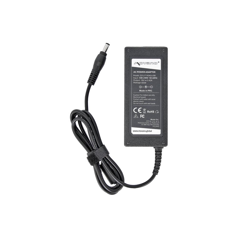 Cargador para portátil Acer / Asus / Toshiba 65W 19V 3.42A 5.5 mm x 2.5 mm / Puerto USB / Movano - Imagen 5