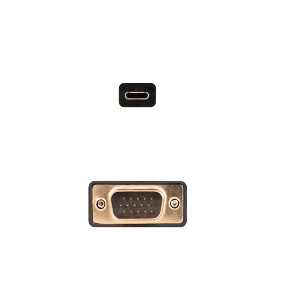 Cable conversor Type-C a VGA M/M / 1.8m / Negro / Nanocable / 10.15.5202 - Imagen 4