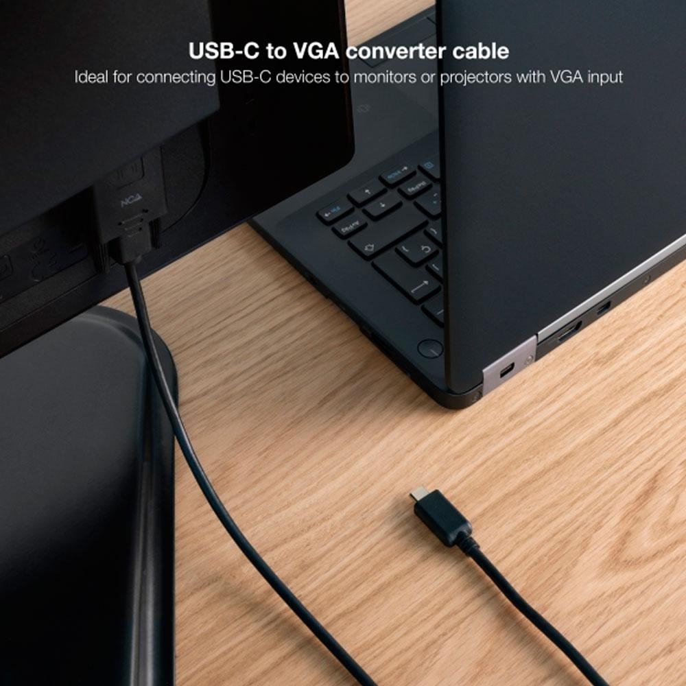 Cable conversor Type-C a VGA M/M / 1.8m / Negro / Nanocable / 10.15.5202 - Imagen 3