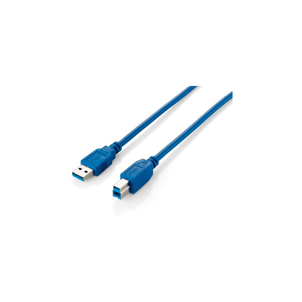 Cable USB 2.0 impresora - tipo a/b M/M 1m Azul Equip 128291