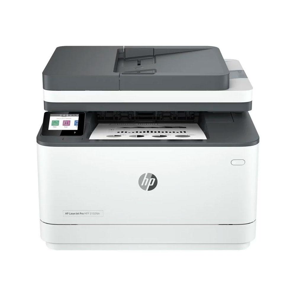 Impresora Multifuncion HP Laserjet Pro MFP 3102fdn / Monocromo / Duplex / Fax / A4 / Blanca