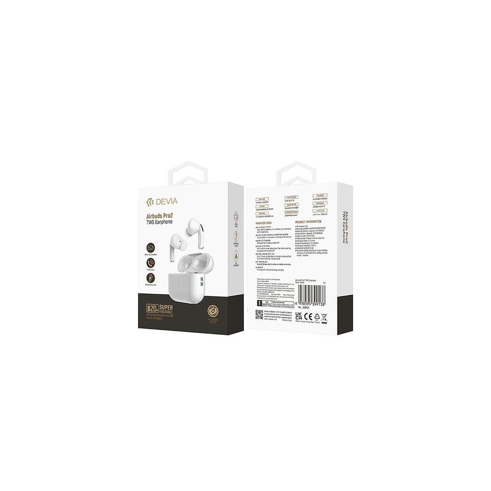 Auricular inalámbrico Devia Airbuds Pro 2 / TWS / Bt 5.3 / 350 mAh / Blanco - Imagen 4