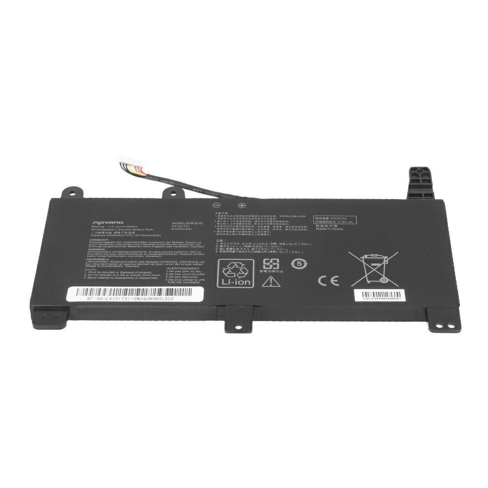 Batería compatible para portátil ASUS C41N1731-2 15.4V 4335mAh Movano - Imagen 3