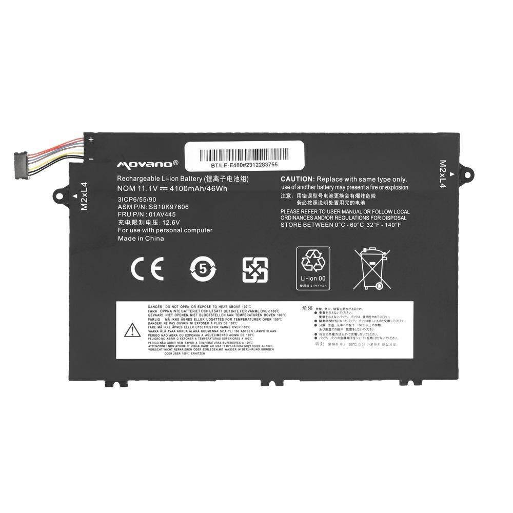 Batería compatible para portátil LENOVO L17C3P51 11.1V 4100mAh Movano - Imagen 5