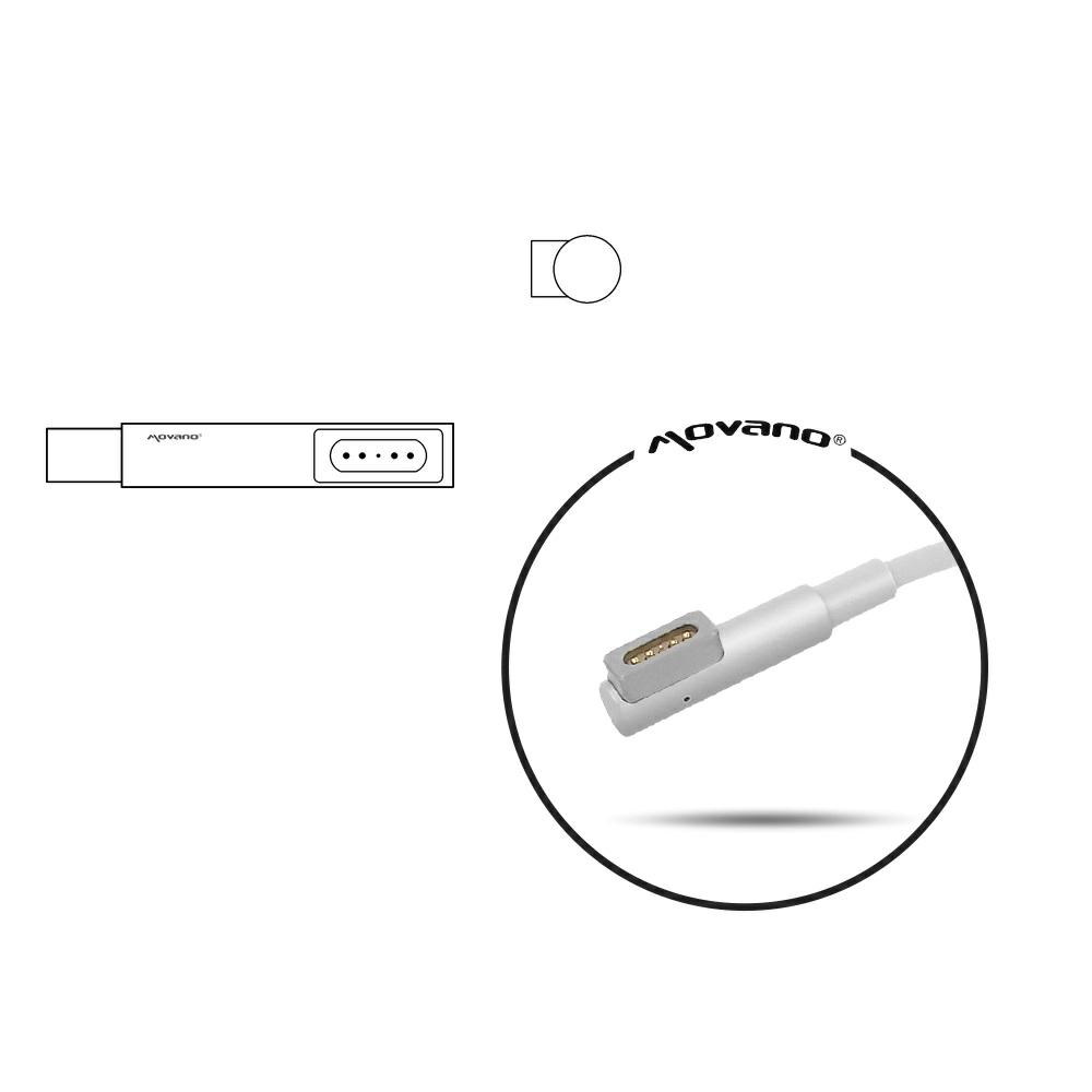 Cargador compatible para portátil APPLE 85W Magsafe 1 Movano - Imagen 6