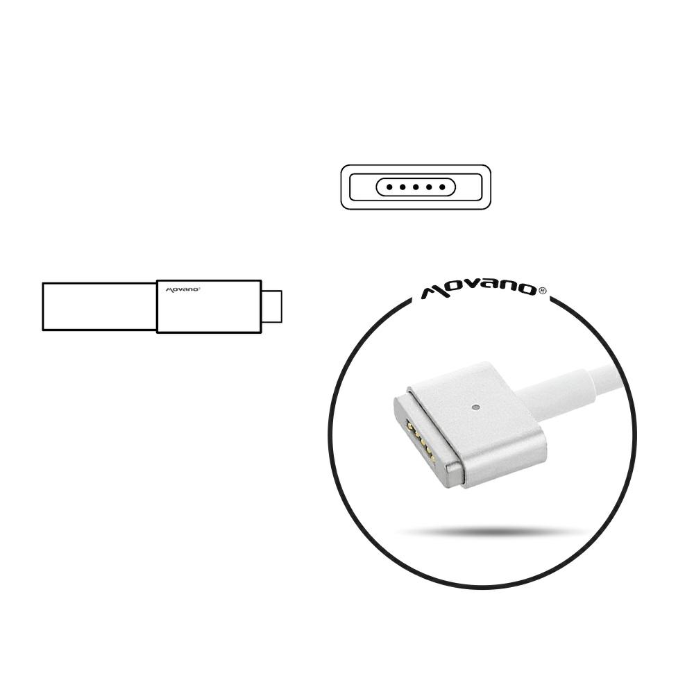 Cargador compatible para portátil APPLE 60W Magsafe 2 Movano - Imagen 6