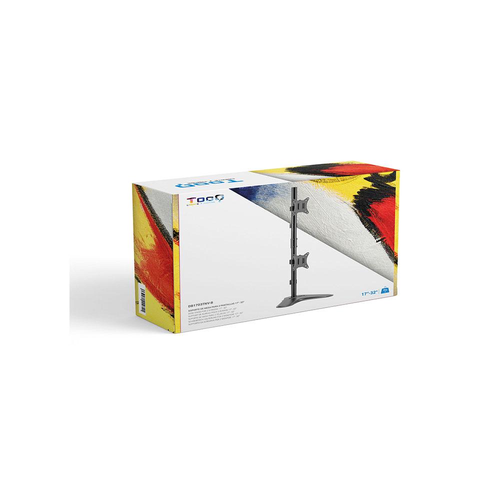 Soporte de mesa con base para pantalla 17-32" / Tooq / DB1703TNV-B / Negro" - Imagen 2