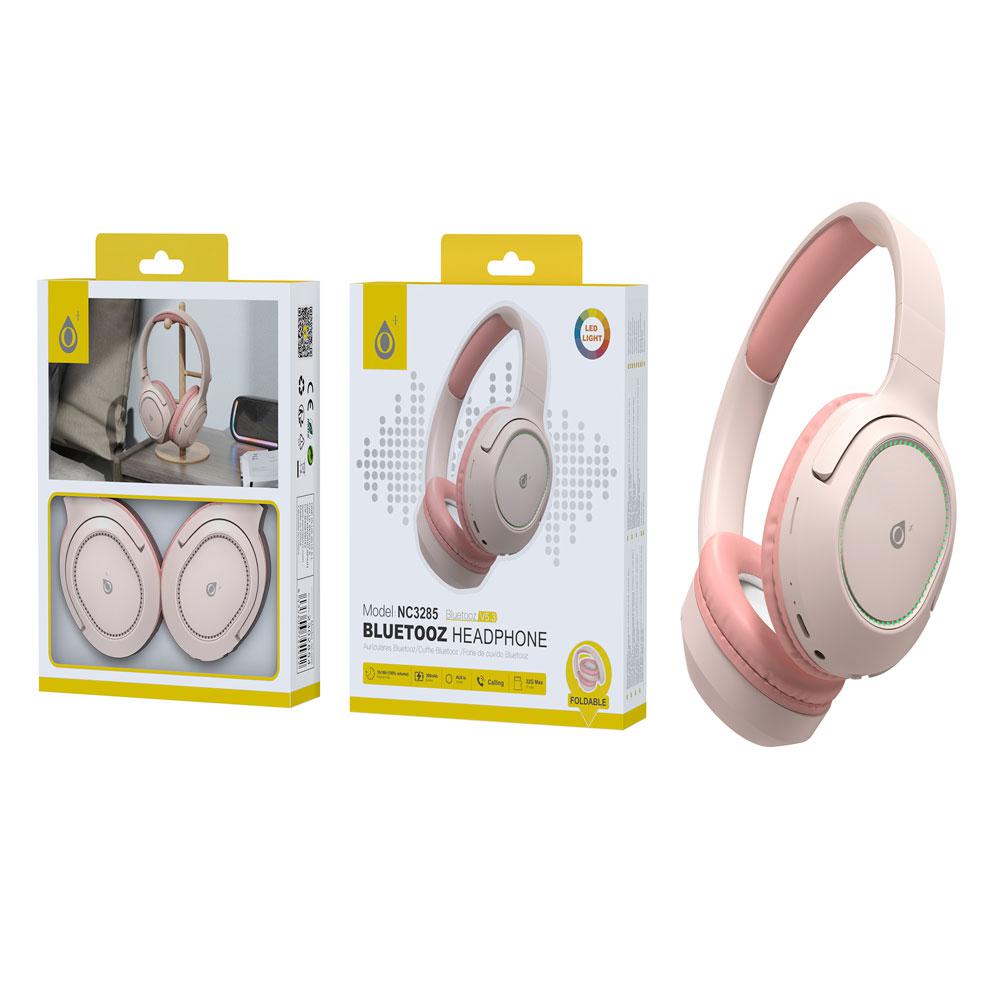Auriculares Bluetooth 5.3 NC3285 / Mp3 / MicroSD / FM / Iluminacion Led / Rosa / One+ / 2302854