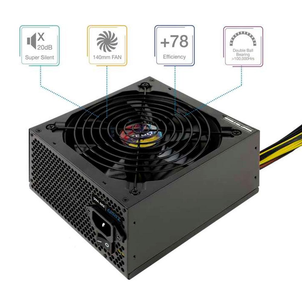 Fuente alimentacion ATX 700w Tooq Apolo / PFC Activo / ATX 2.3 / Negra / TQAPOLO-700SP - Imagen 2