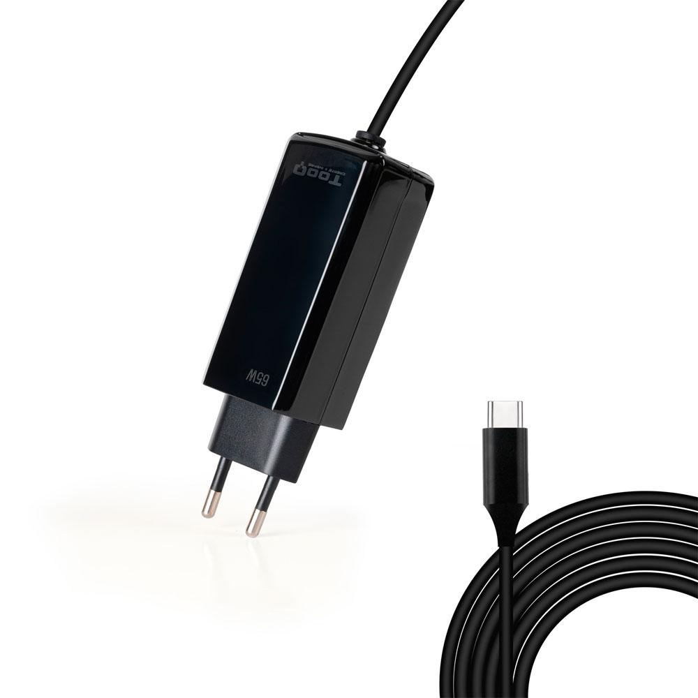 Cargador para portátil universal automático GAN 65W Type-C PD / Tooq / Negro / TQLC-USBCGAN65PD-C - Imagen 2